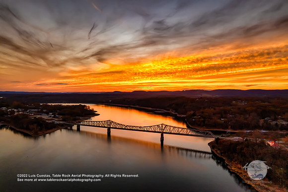 Sunet over Shell Knob Bridge
