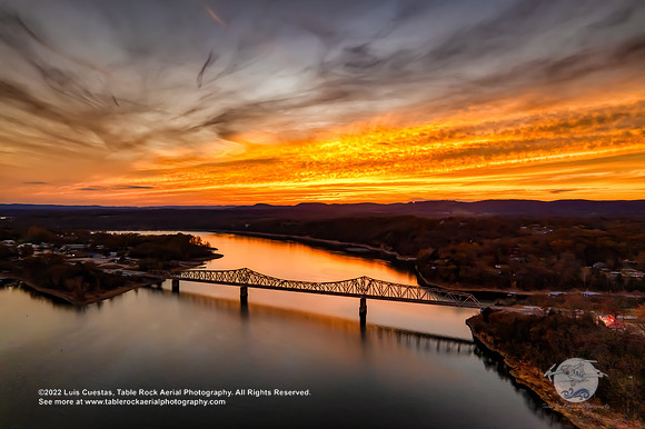 Sunet over Shell Knob Bridge