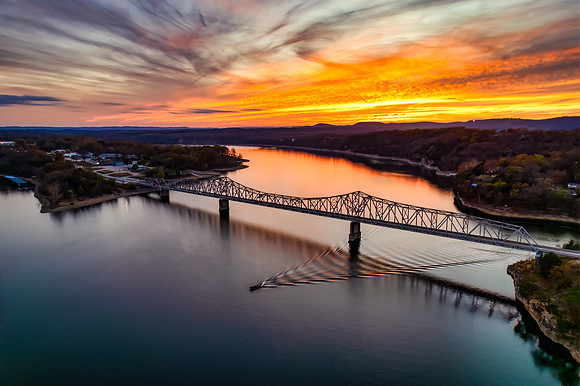 Sunet over Shell Knob Bridge