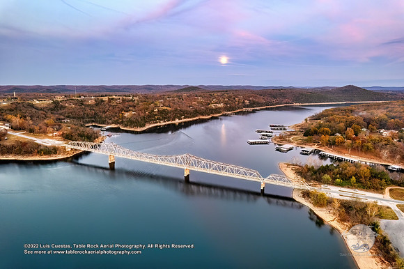 Moonrise over Shell Knob Bridge