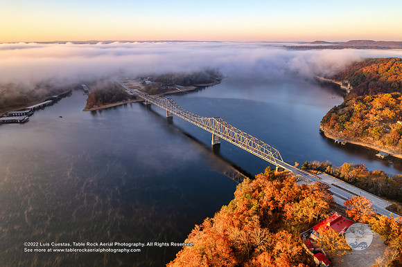 Fall Sunrise over Shell Knob Bridge