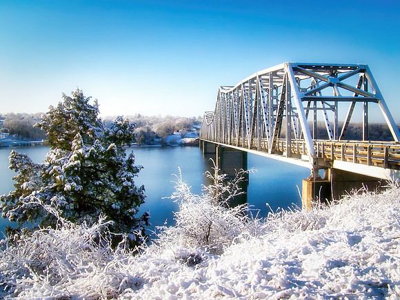 Snowy Winter Bridge