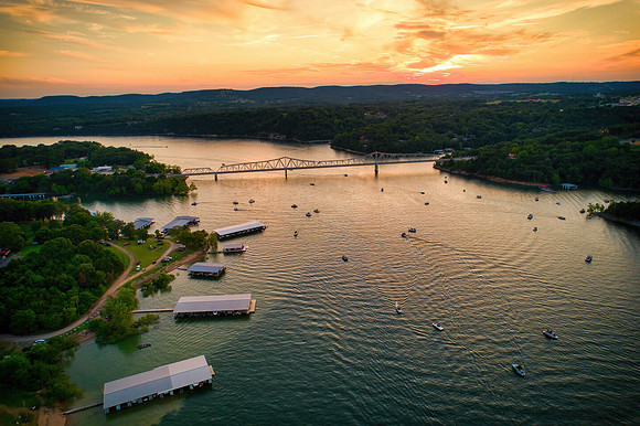 Sunset at the Shell Knob Bridge, 4th of July
