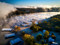 Foggy Sunrise Over Knob Hill Acres